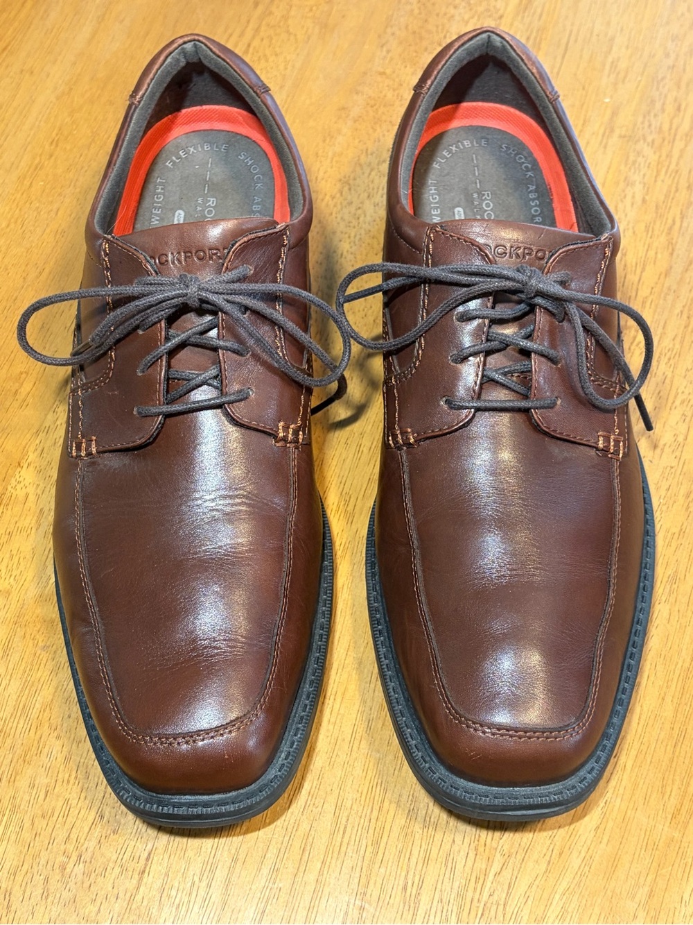 Rockport Brown Leather Oxfords- men’s 9